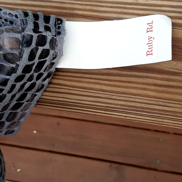 Ruby Rd Gray Faux Suede/Snake Jacket - Picture 4 of 6